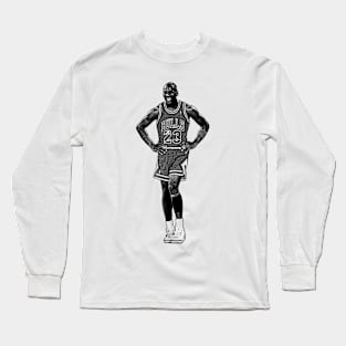 Jordan Smiley Retro // Drawing Art Long Sleeve T-Shirt